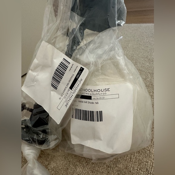 Schoolhouse Princeton Mid Sconce with Natural Brass bell shade NEW! - Picture 3 of 4